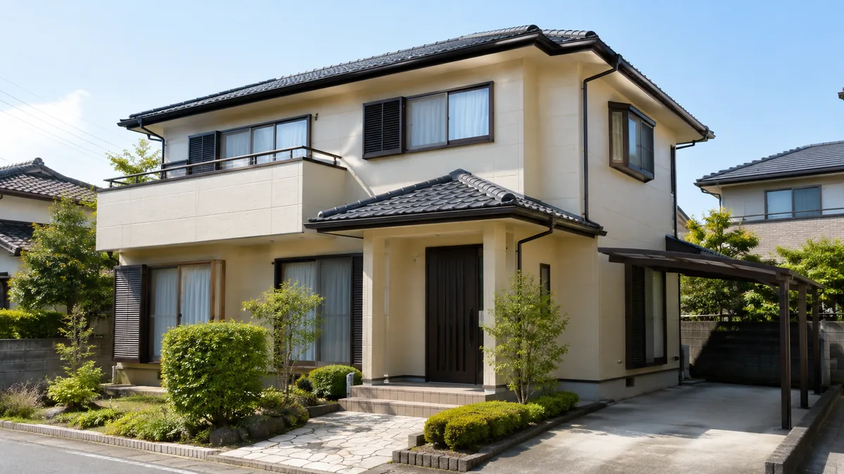 外壁塗装を終えた栃木県の戸建て住宅